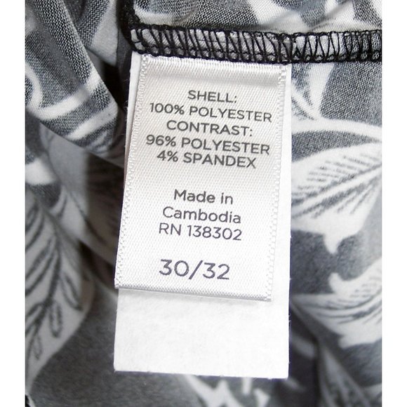 NEW Avenue 30/32 Floral Striped Layered Tank Top Black & White - Picture 11 of 16